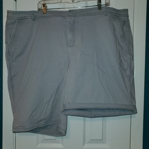 Lane Bryant light gray Bermuda shorts